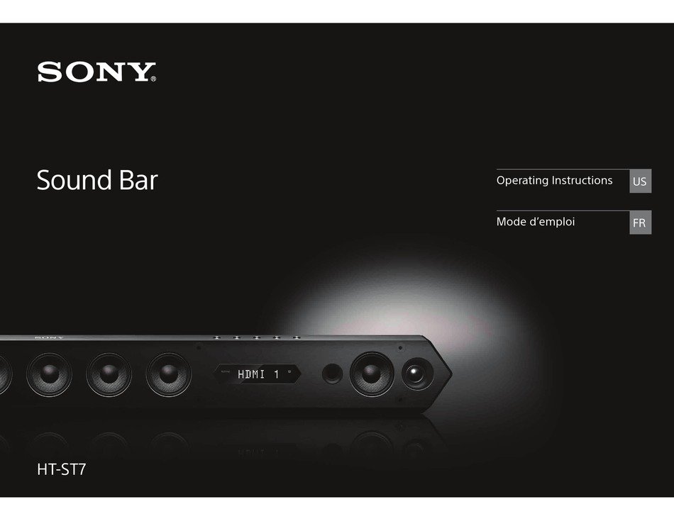 SONY HT-ST7 OPERATING INSTRUCTIONS MANUAL Pdf Download | ManualsLib