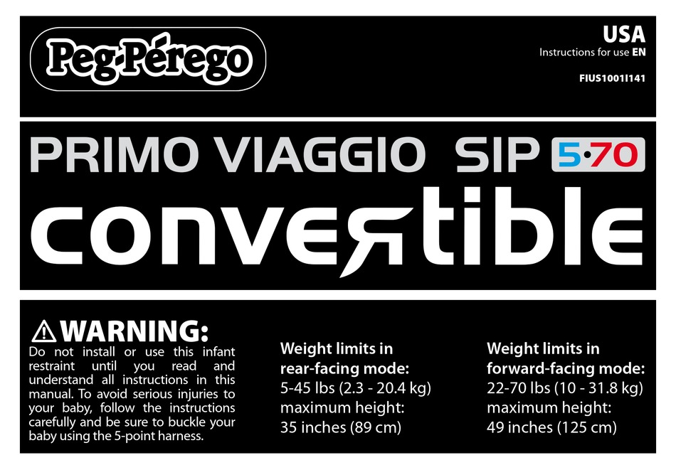 peg perego forward facing installation