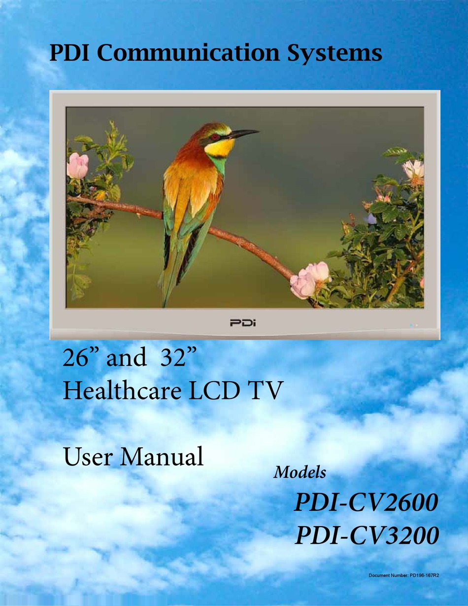 PDI -CV2600 USER MANUAL Pdf Download | ManualsLib