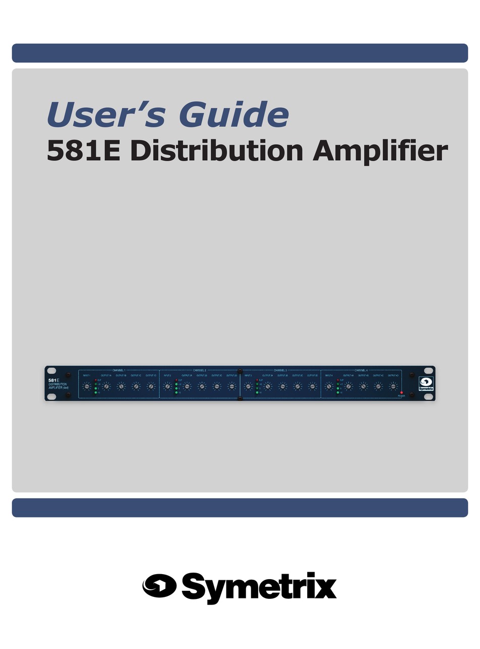 SYMETRIX 581E USER MANUAL Pdf Download | ManualsLib
