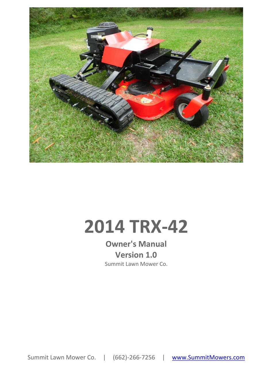 SUMMIT TRX42 2014 OWNER'S MANUAL Pdf Download ManualsLib