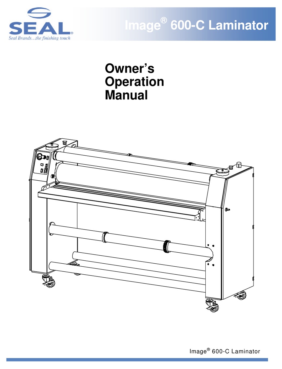 SEAL IMAGE 600-C OWNER'S OPERATION MANUAL Pdf Download | ManualsLib