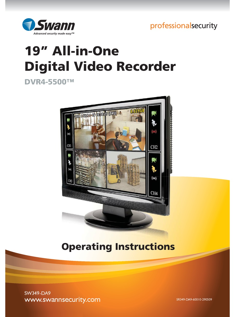 SWANN DVR45500 OPERATING INSTRUCTIONS MANUAL Pdf Download ManualsLib