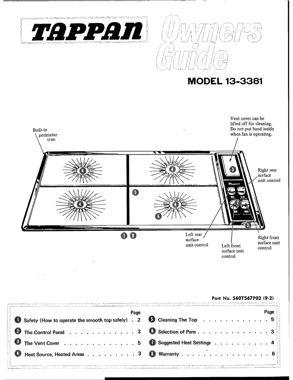 TAPPAN 133381 OWNER'S MANUAL Pdf Download ManualsLib