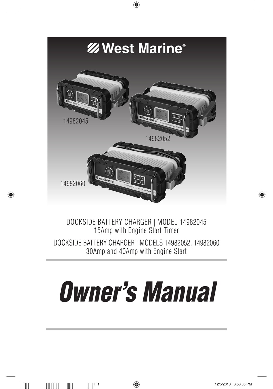 WEST MARINE 14982045 OWNER'S MANUAL Pdf Download ManualsLib