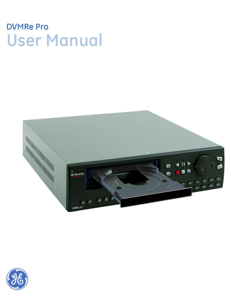 GE SECURITY DVMRE PRO USER MANUAL Pdf Download ManualsLib