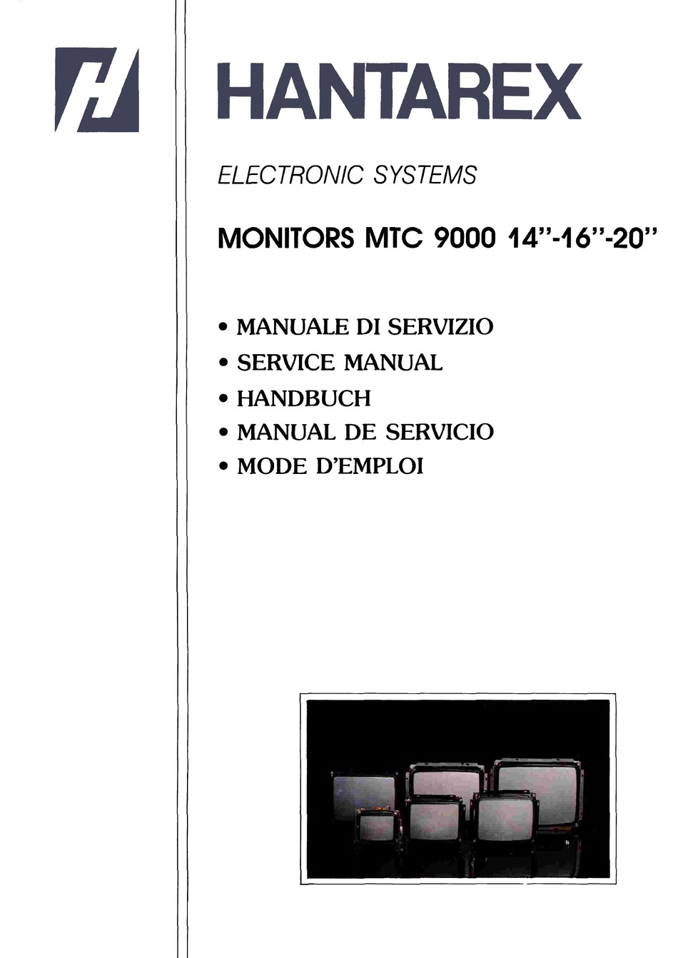 good used original Hantarex MONITOR MTC 900 19" Service Manual 