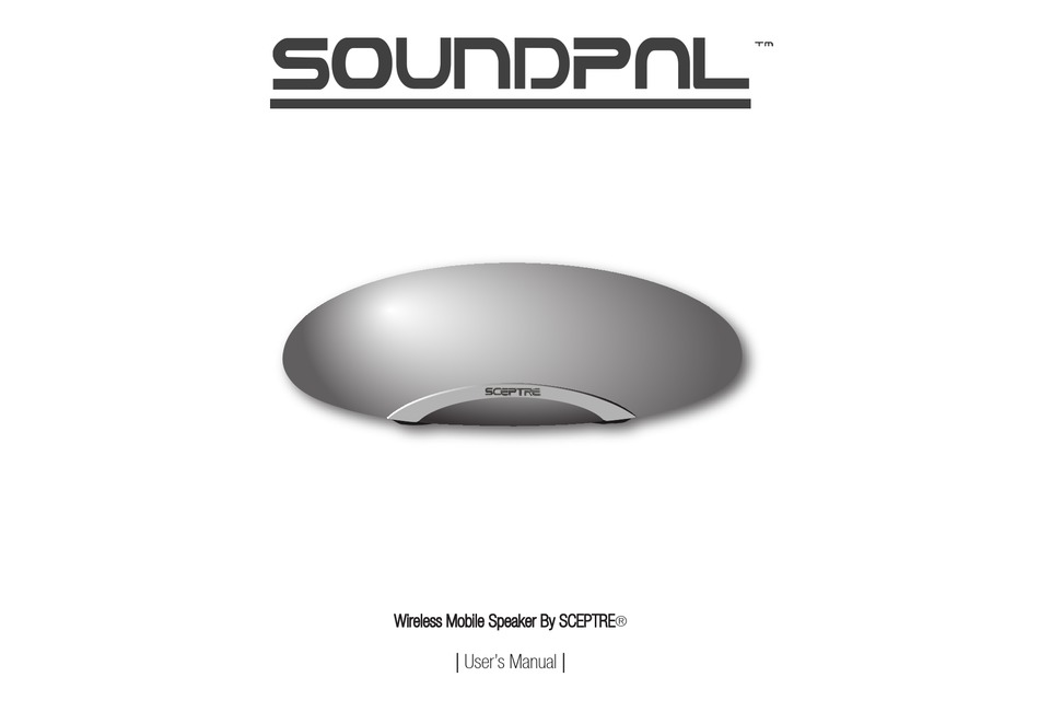 SCEPTRE SOUNDPAL USER MANUAL Pdf Download ManualsLib