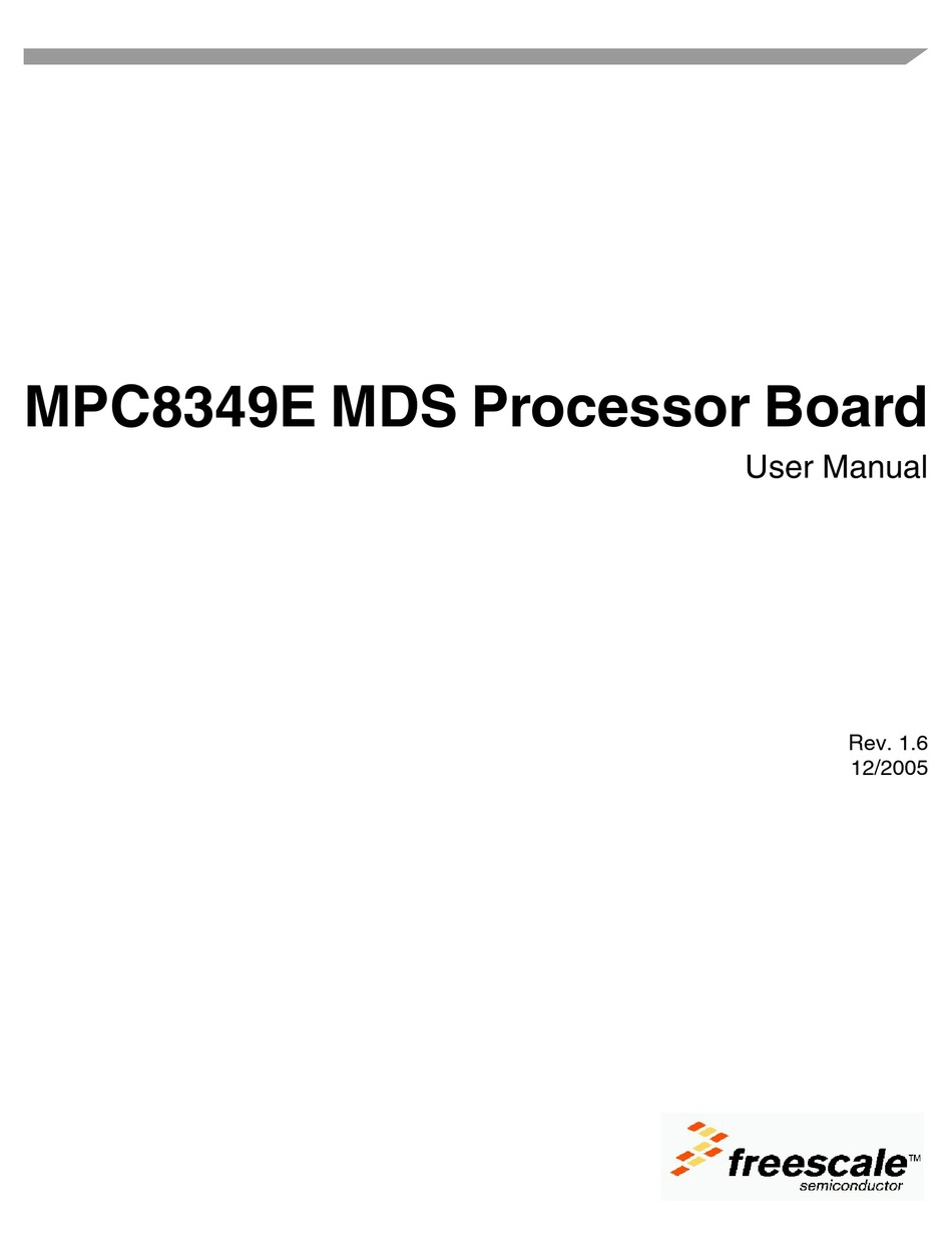 FREESCALE SEMICONDUCTOR MPC8349E USER MANUAL Pdf Download ManualsLib