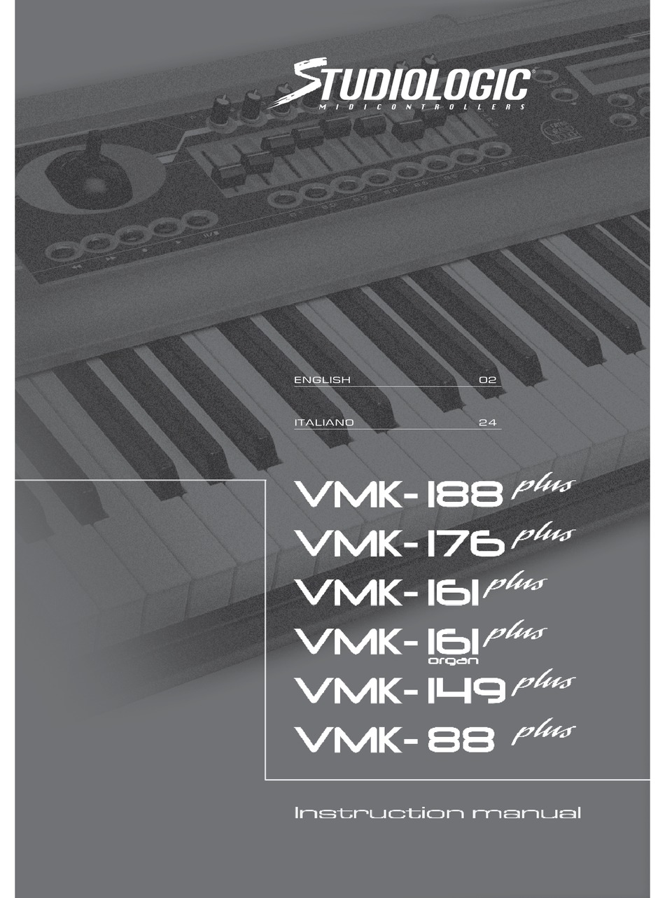 STUDIOLOGIC VMK-188 PLUS INSTRUCTION MANUAL Pdf Download | ManualsLib