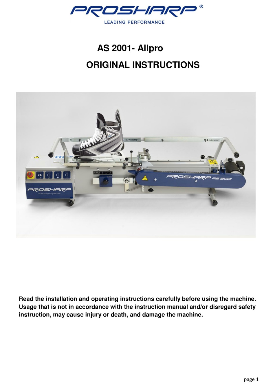 used prosharp skate sharpener