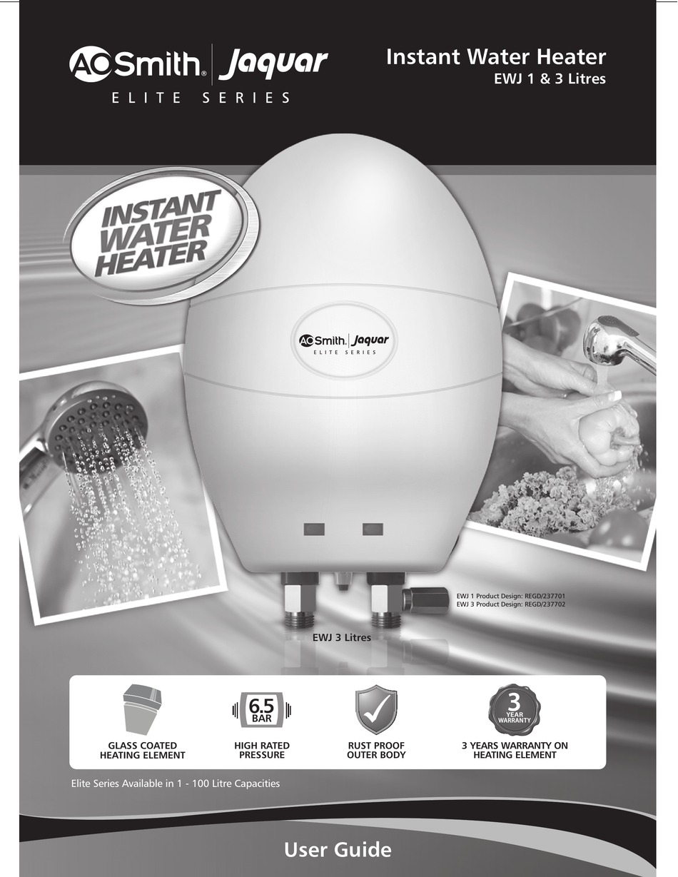A.O. SMITH JAGUAR USER MANUAL Pdf Download | ManualsLib