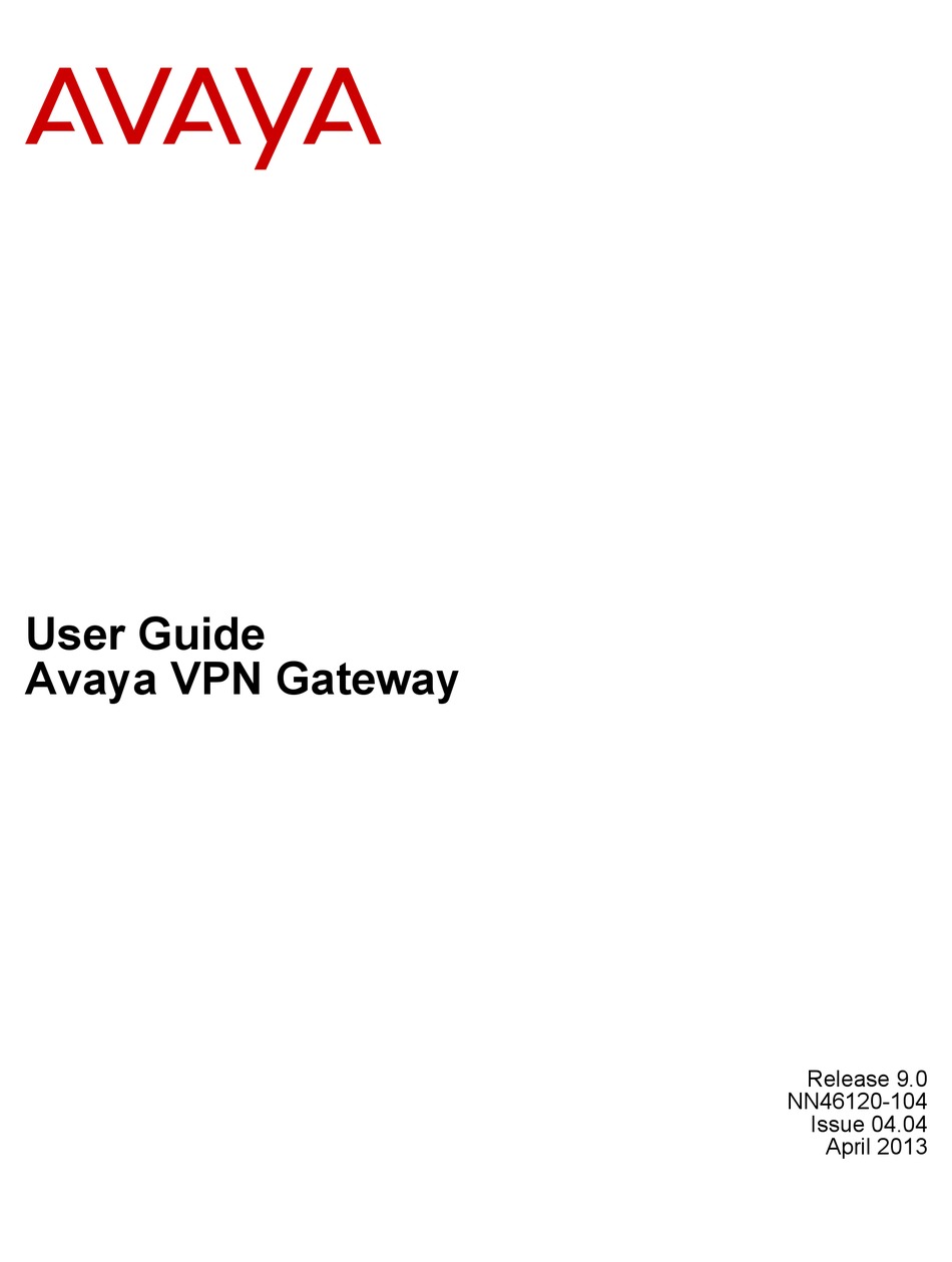avaya vpn gateway virtual appliance 3070