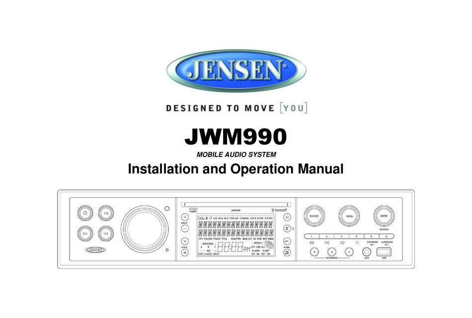 JENSEN JWM990 INSTALLATION AND OPERATION MANUAL Pdf Download ManualsLib