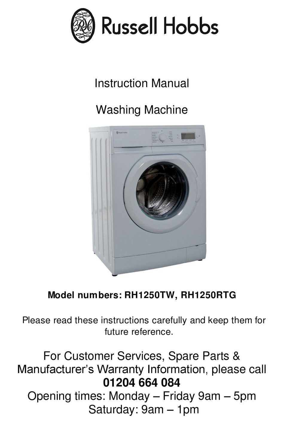 RUSSELL HOBBS RH1250TW INSTRUCTION MANUAL Pdf Download ManualsLib