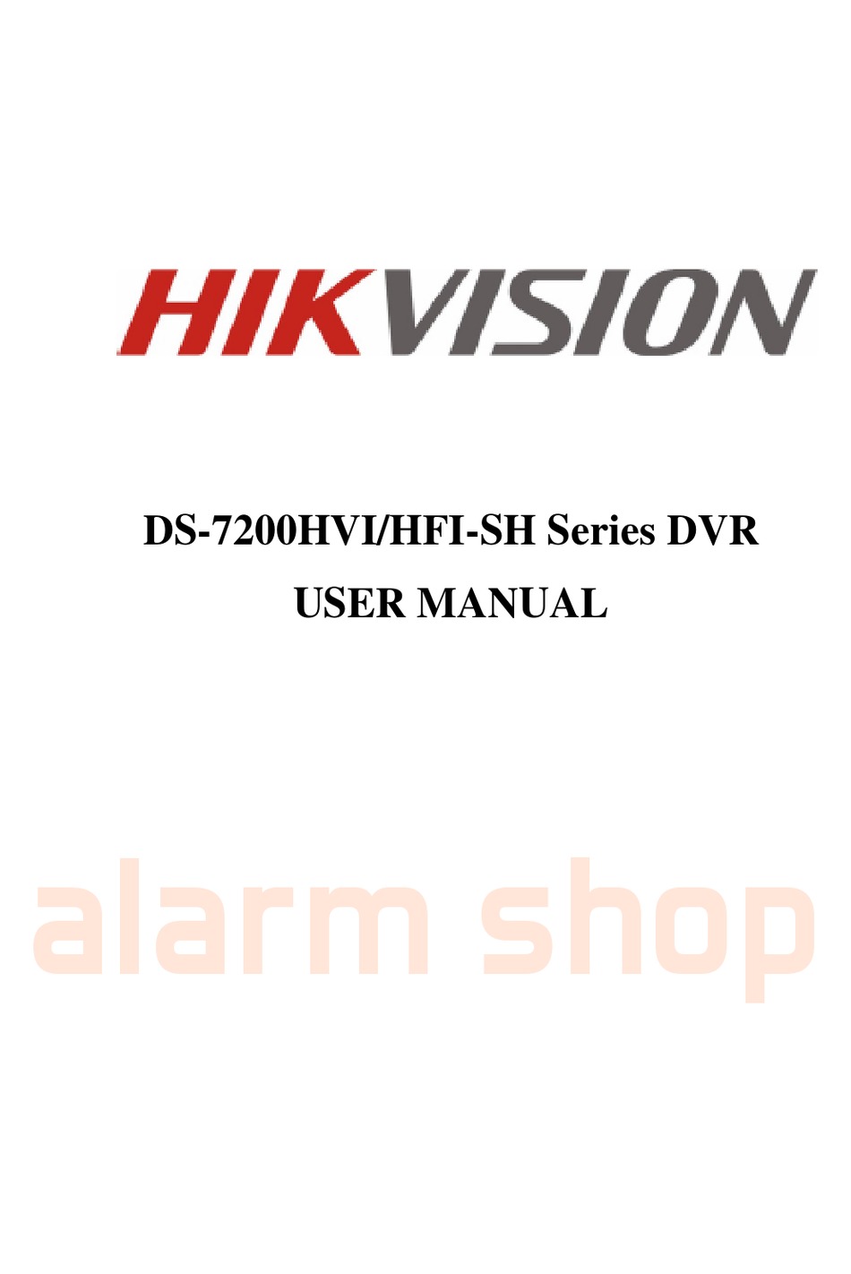 HIKVISION DS7200HVI USER MANUAL Pdf Download ManualsLib