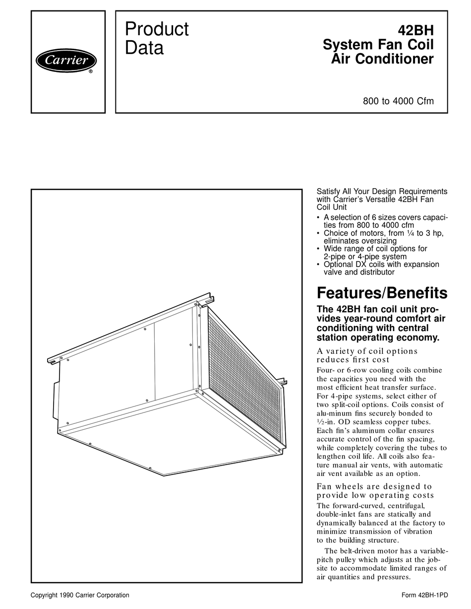 CARRIER 42BH SERIES PRODUCT DATA Pdf Download ManualsLib