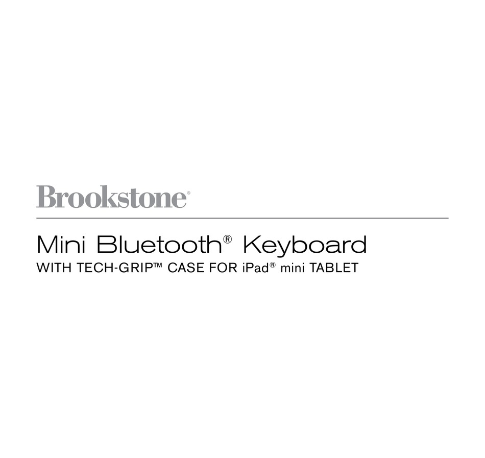 Troubleshooting Brookstone Mini Bluetooth Keyboard Quick Manual