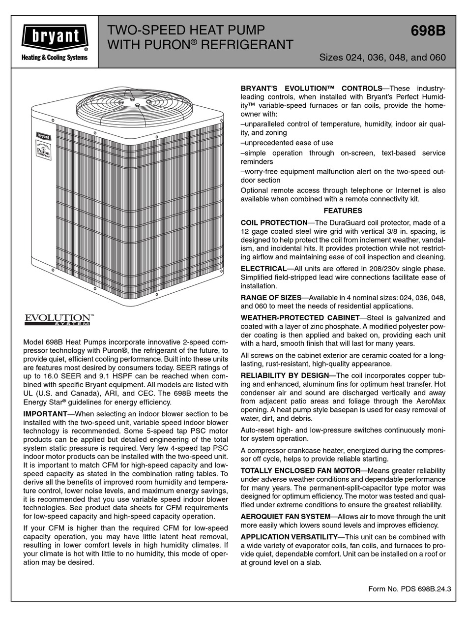 BRYANT 698B MANUAL Pdf Download | ManualsLib