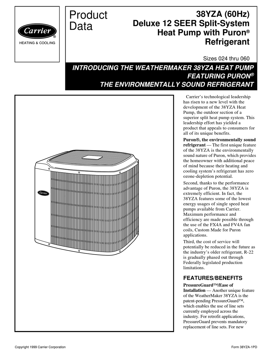 carrier water source heat pump nomenclature