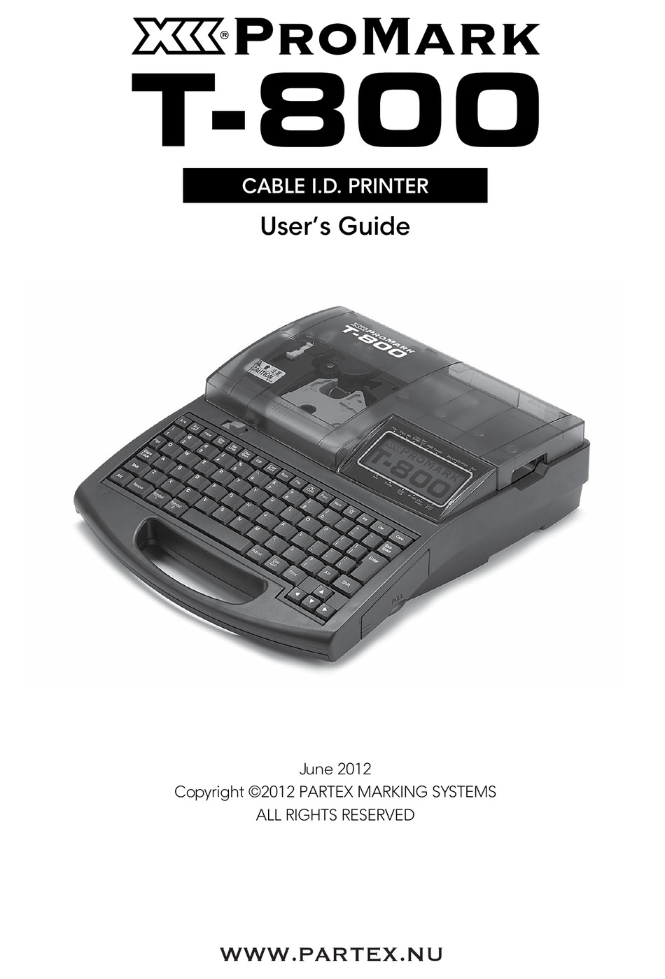 Partex Promark T 800 User Manual Pdf Download Manualslib