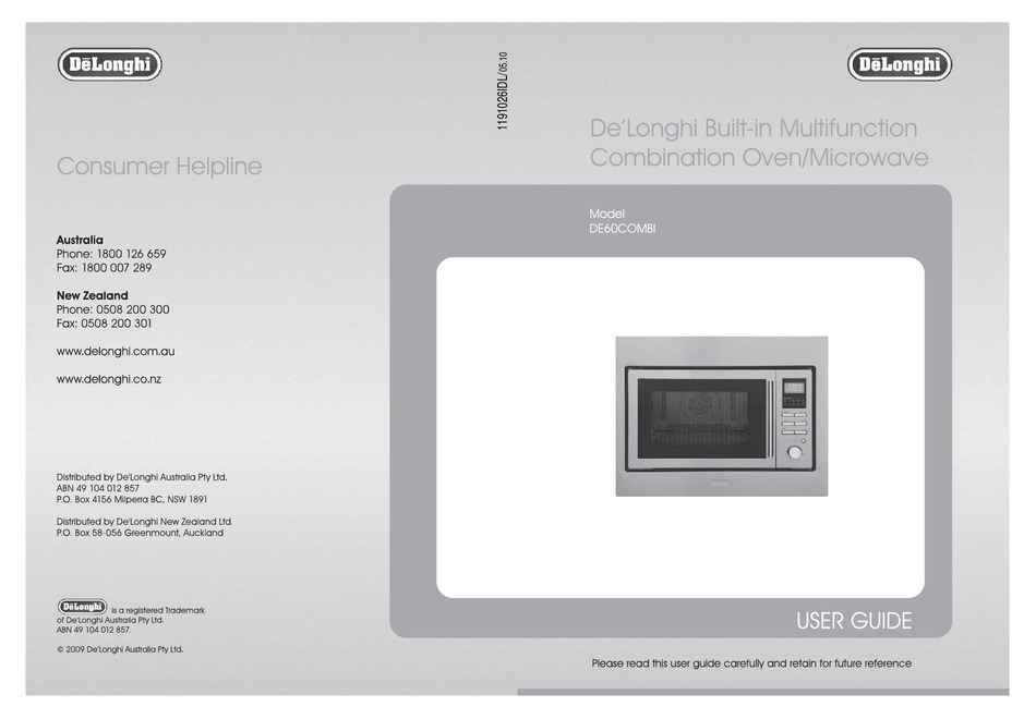 DELONGHI DE60COMBI USER MANUAL Pdf Download | ManualsLib