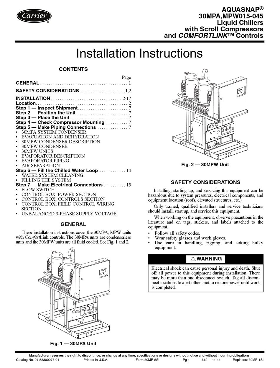 carrier-aquasnap-30mpa-installation-instructions-manual-pdf-download