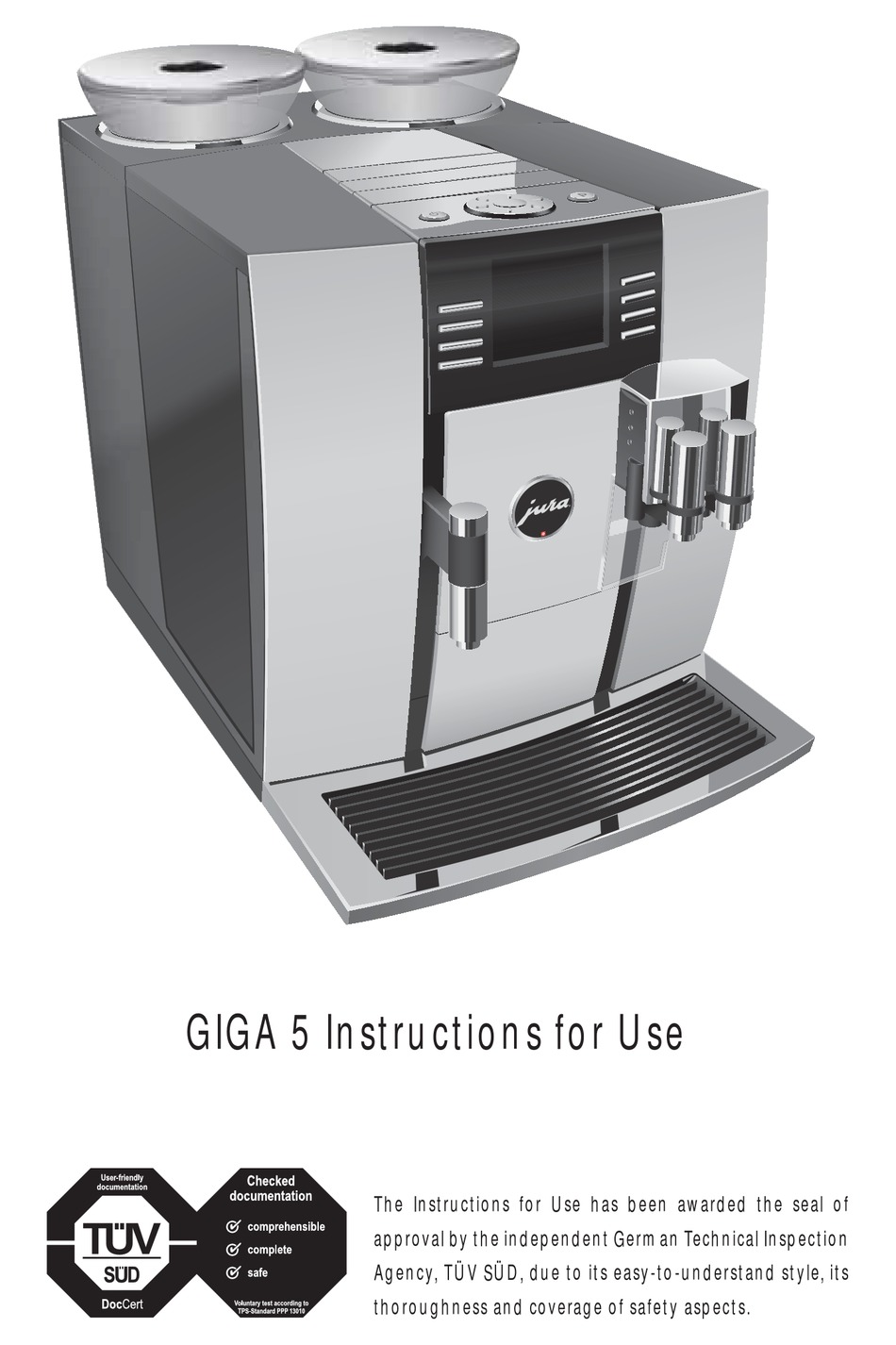 JURA GIGA 5 INSTRUCTIONS FOR USE MANUAL Pdf Download ManualsLib