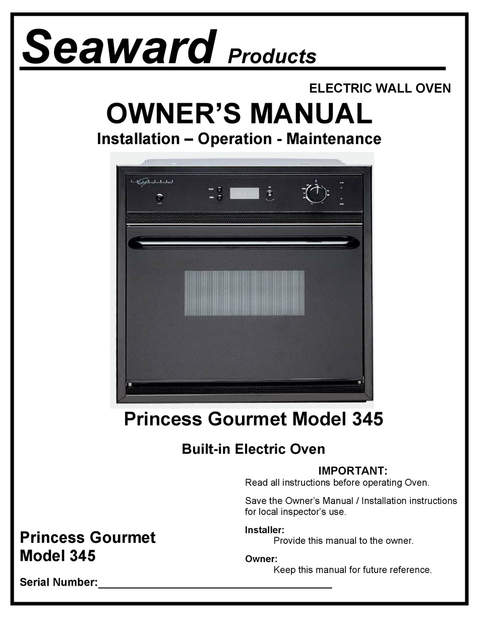 seaward princess electric stove