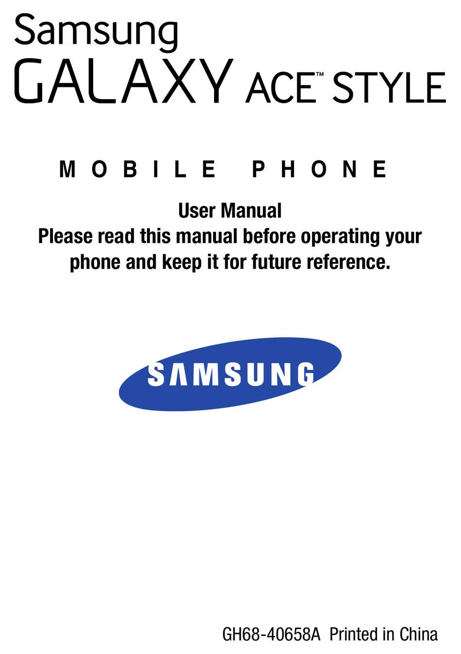 Samsung Galaxy Ace Style User Manual Pdf Download Manualslib
