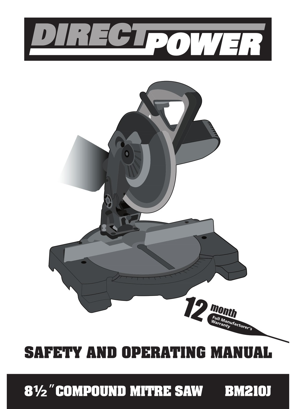 DIRECT POWER BM210J SAFETY AND OPERATING MANUAL Pdf Download ManualsLib