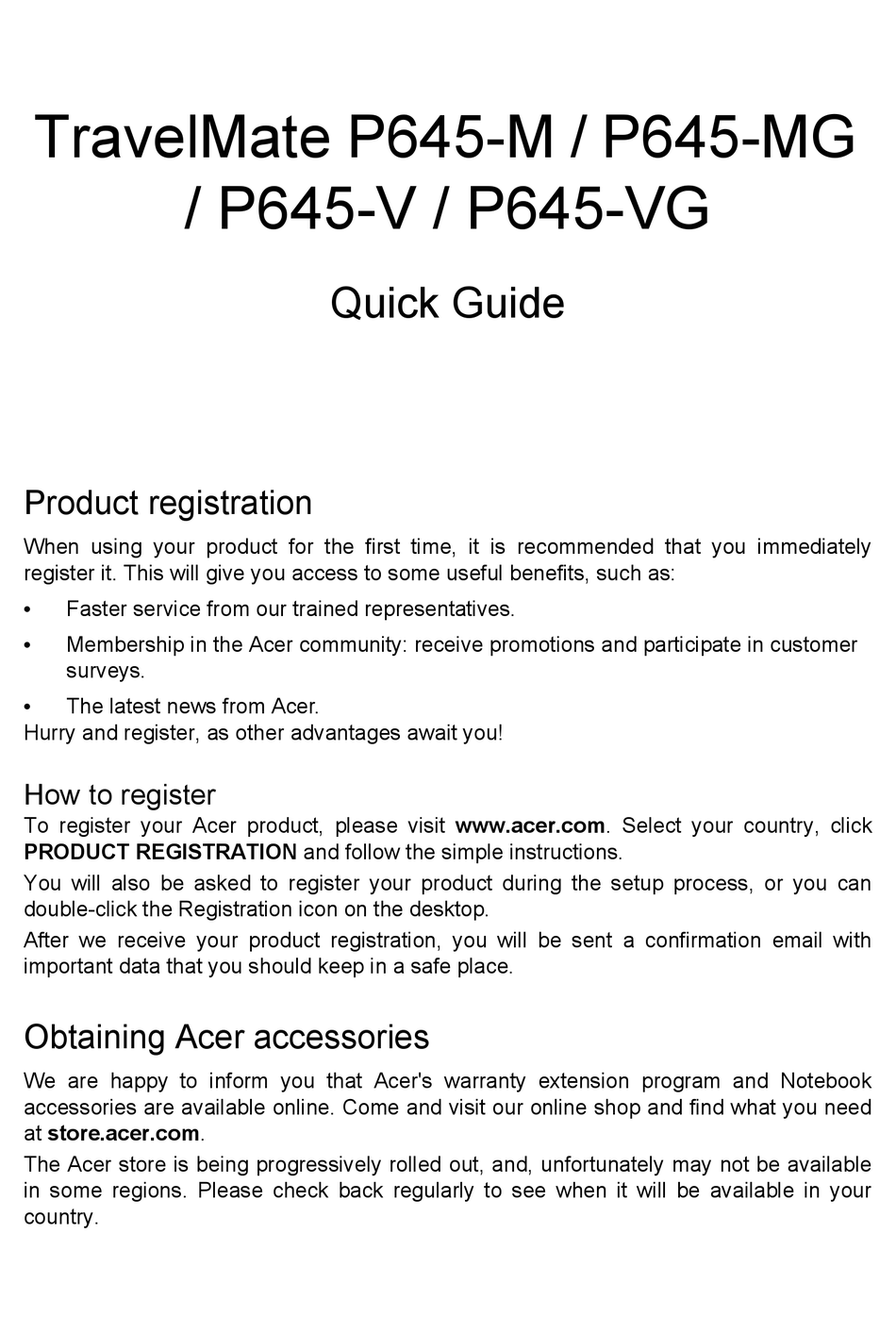 Acer Travelmate P645 M Quick Manual Pdf Download Manualslib