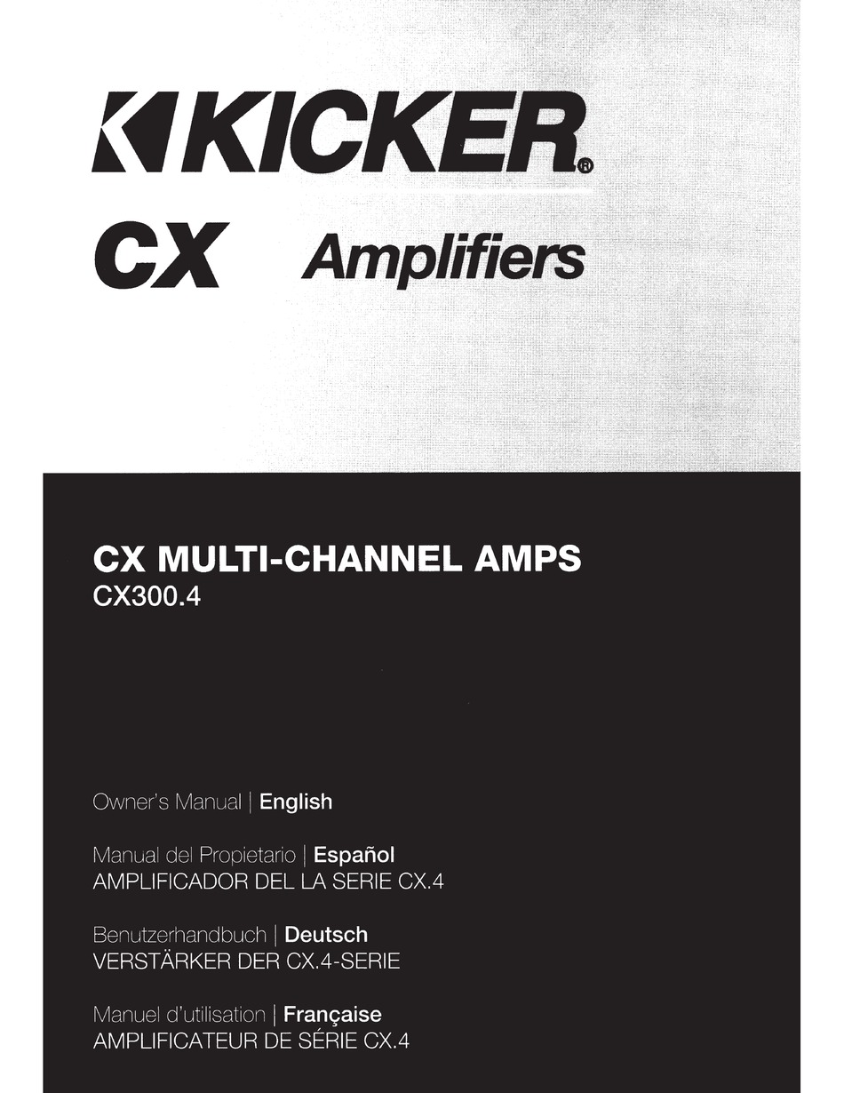 KICKER CX300.4 OWNER