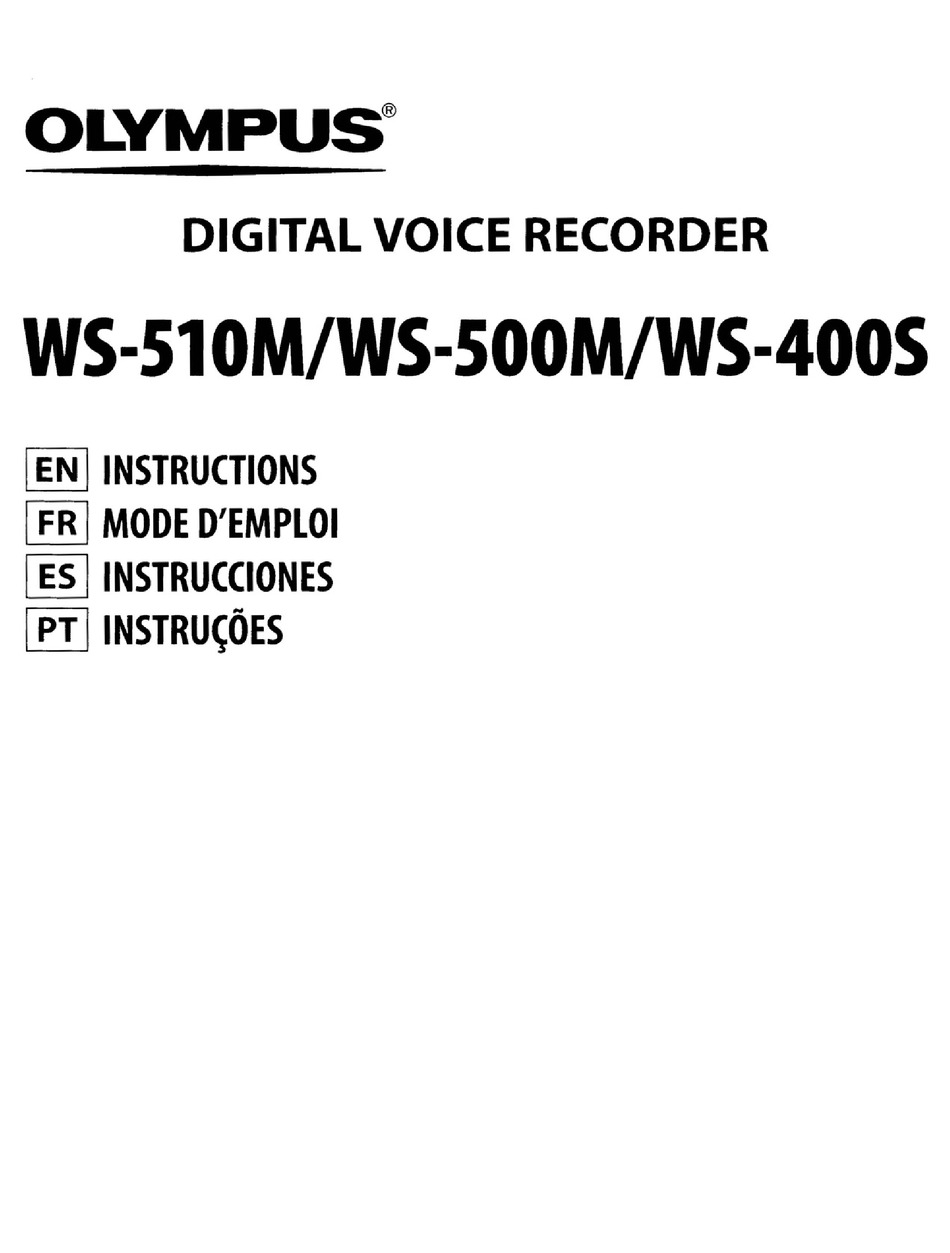 OLYMPUS WS510M INSTRUCTIONS MANUAL Pdf Download ManualsLib