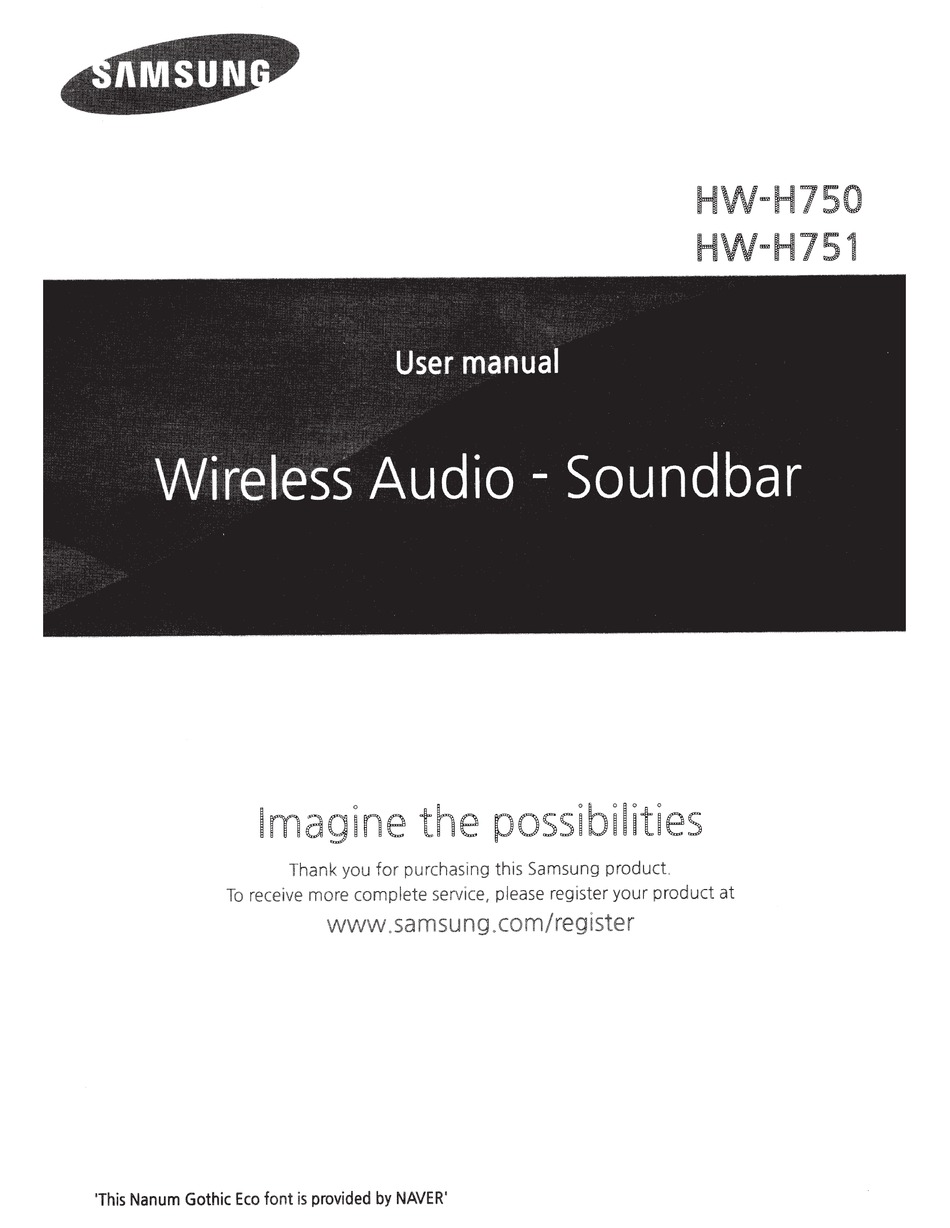 SAMSUNG HW-H750 USER MANUAL Pdf Download | ManualsLib