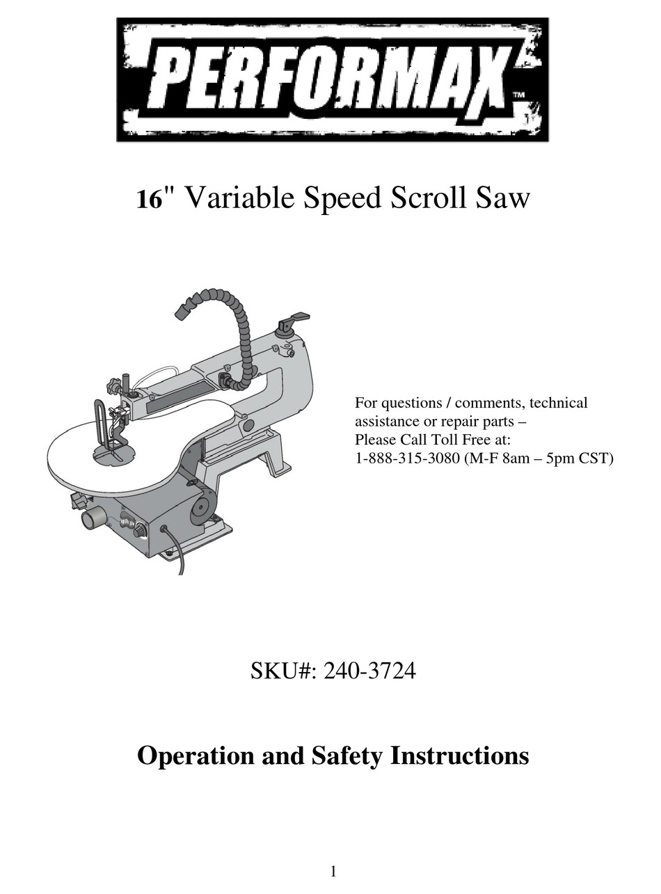 Performax store scroll saw