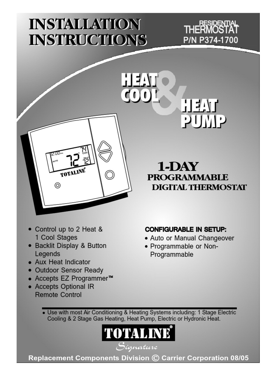 Totaline P374 1 700 Installation Instructions Manual Pdf Download Manualslib