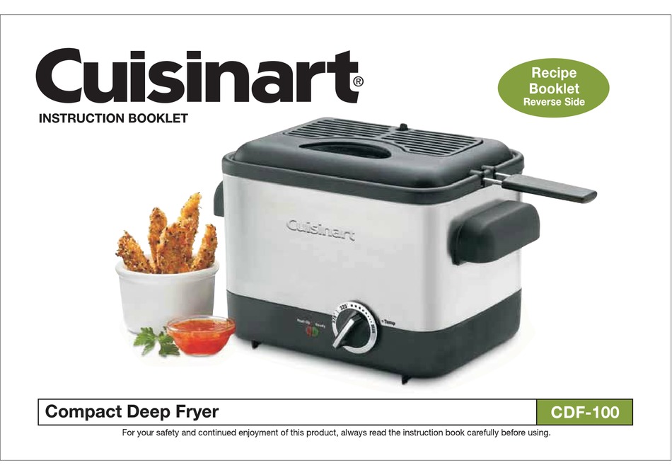 CUISINART CDR-100 INSTRUCTION BOOKLET Pdf Download | ManualsLib