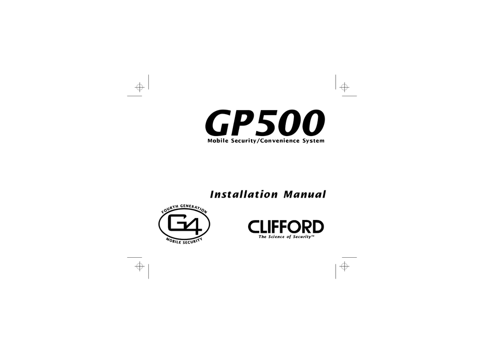 Clifford Gp500 Installation Manual Pdf Download Manualslib