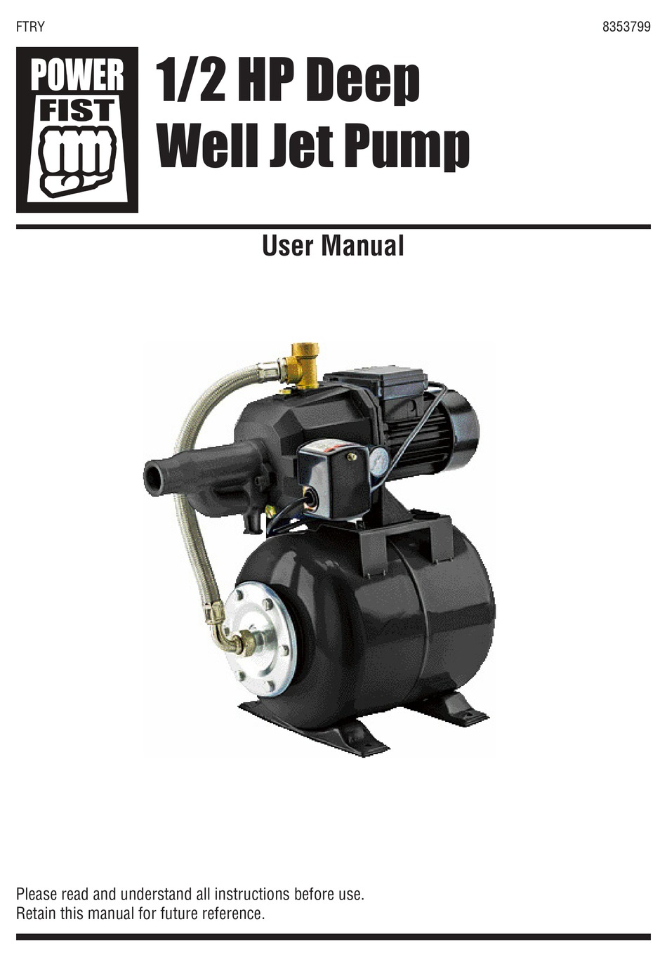 POWER FIST 1/2 HP USER MANUAL Pdf Download ManualsLib