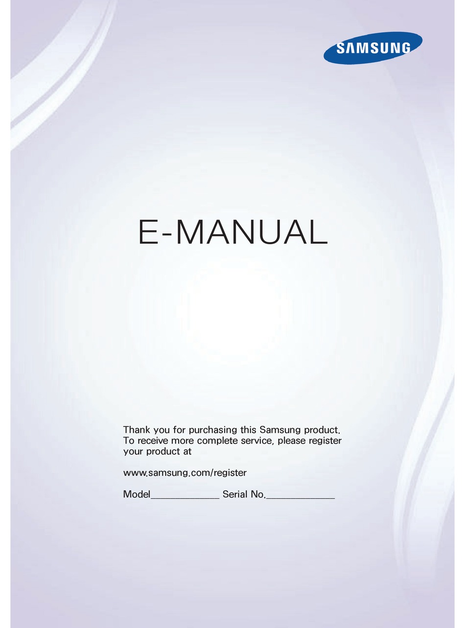 SAMSUNG TV E-MANUAL Pdf Download | ManualsLib
