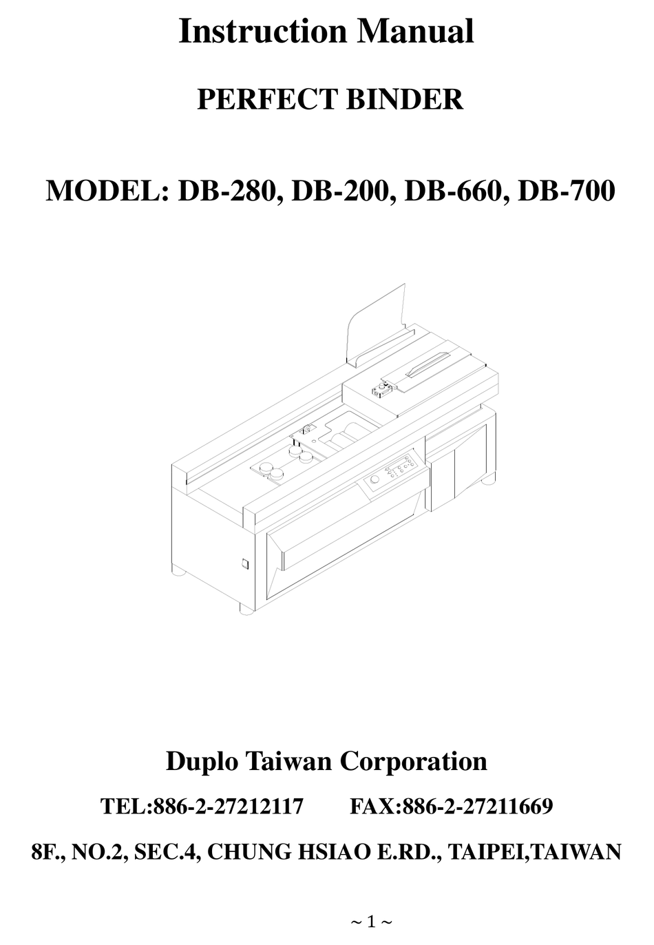 Duplo Db 280 Instruction Manual Pdf Download Manualslib