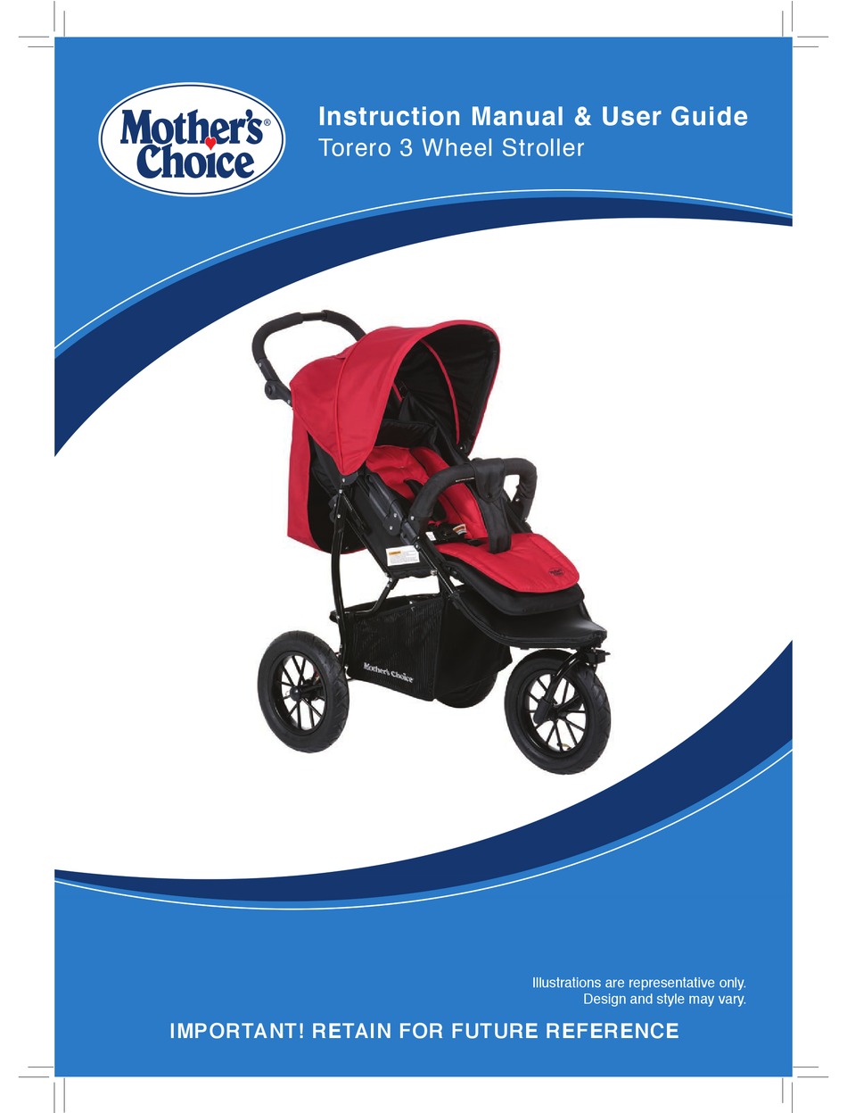 mothers choice ebony 3 wheel stroller