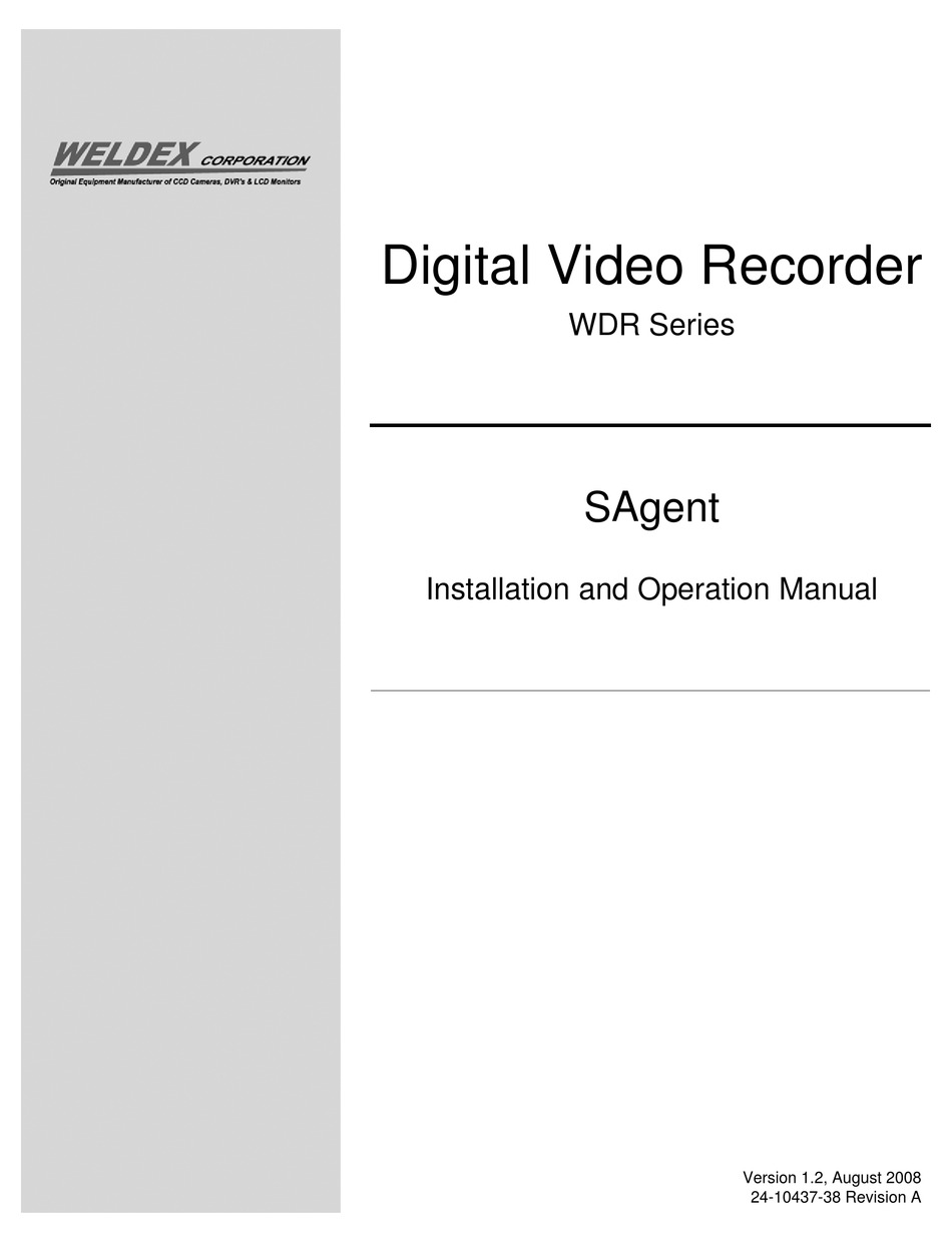 Weldex Wdr Series Installation And Operation Manual Pdf Download Manualslib