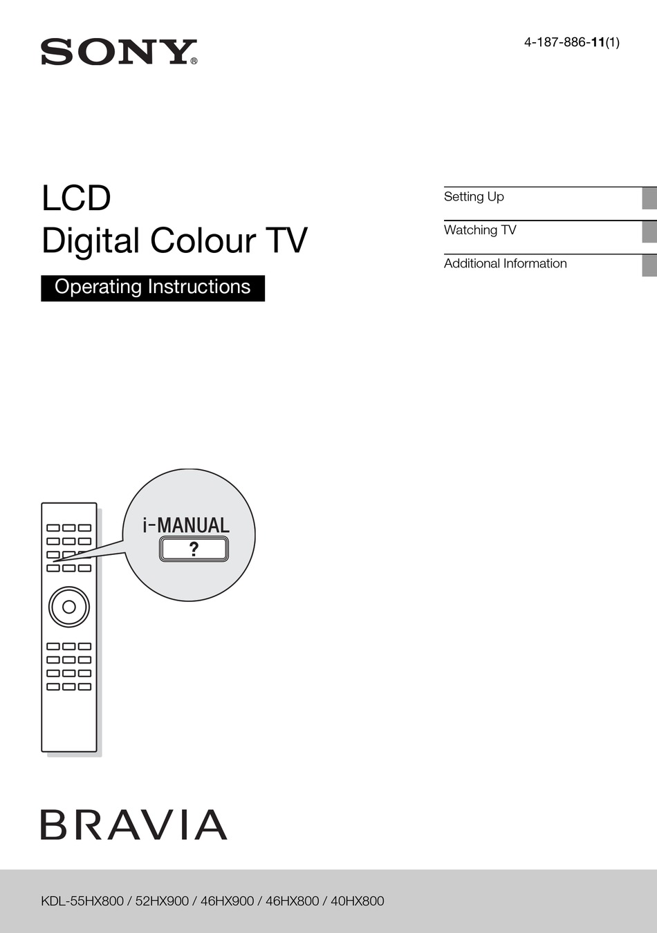 Sony Kdl 55Hx800 Manual / Sony Bravia Kdl 55hx800 Manuals Manualslib ...