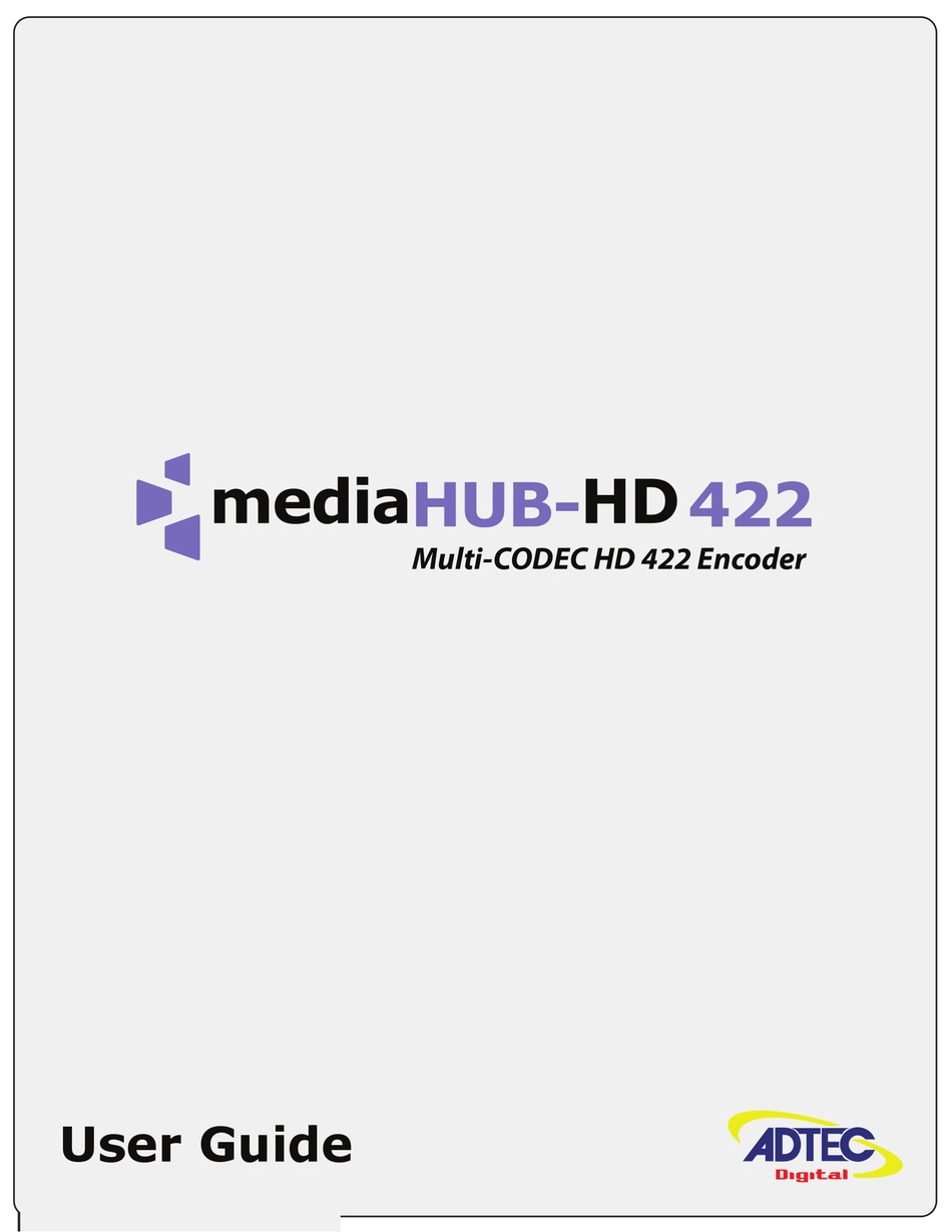 Adtec Mediahub Hd 422 User Manual Pdf Download Manualslib