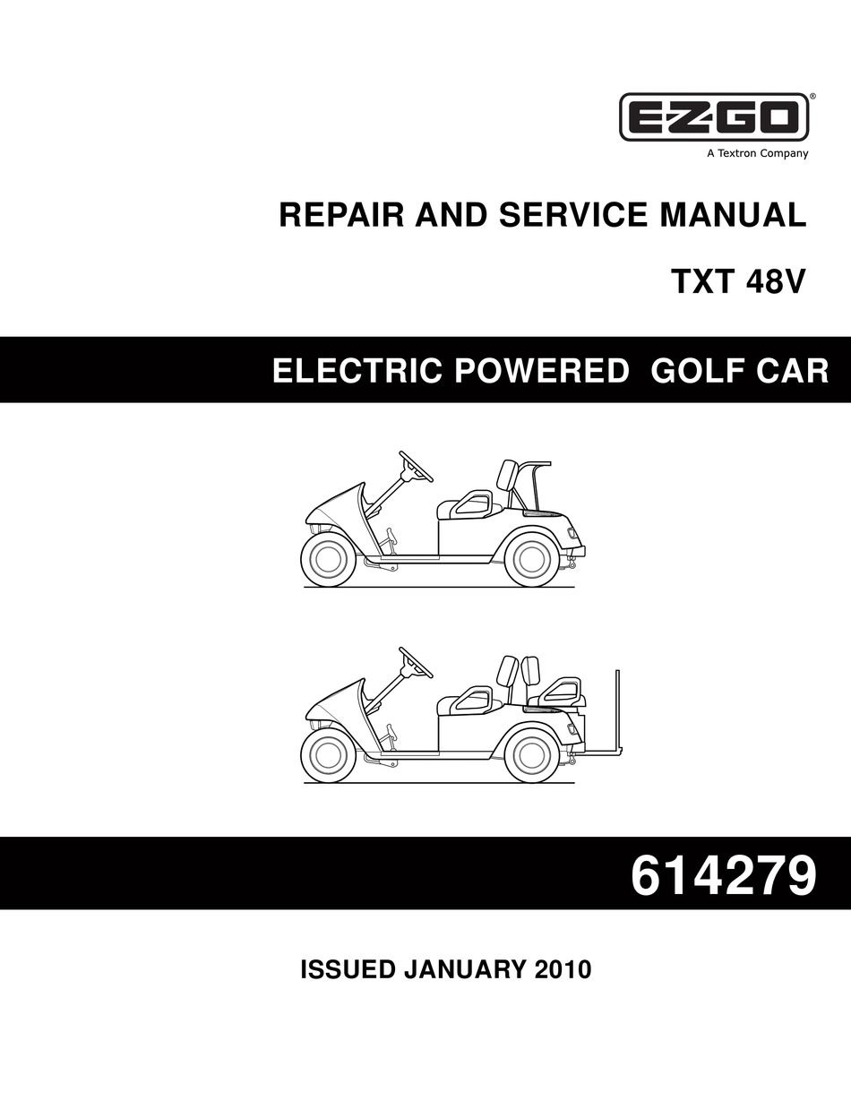 E Z Go Txt 48v Repair And Service Manual Pdf Download Manualslib