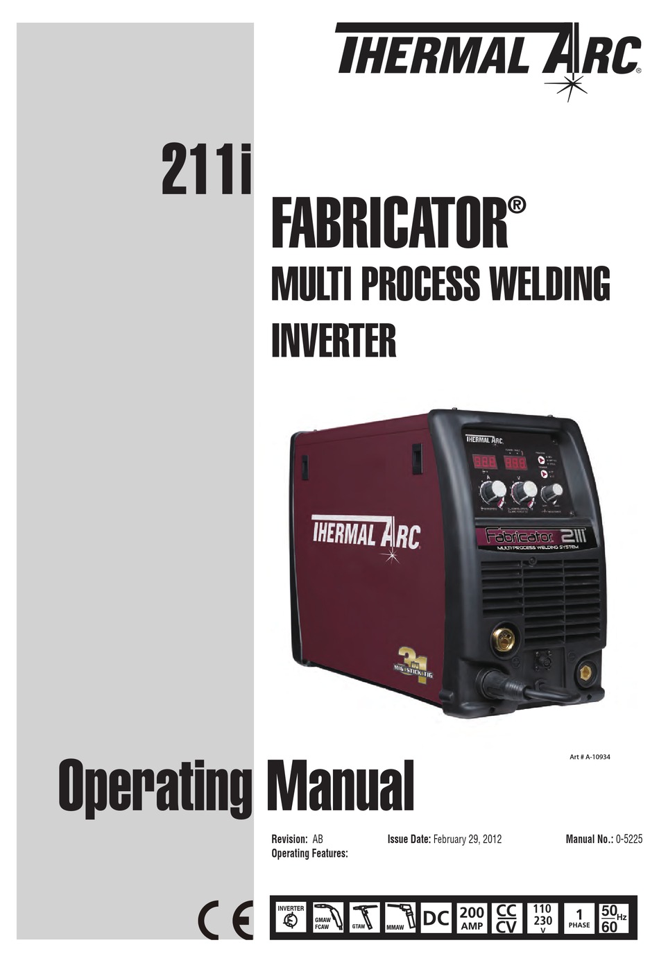 THERMAL ARC FABRICATOR 211I OPERATING MANUAL Pdf Download | ManualsLib