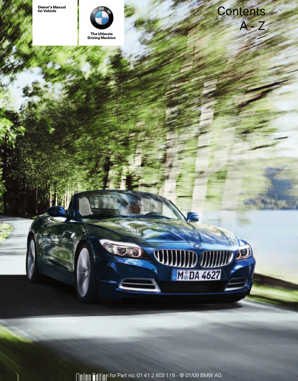 BMW Z4 SDRIVE30I OWNER'S MANUAL Pdf Download ManualsLib