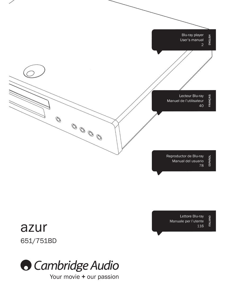 CAMBRIDGE AUDIO AZUR 651 USER MANUAL Pdf Download ManualsLib